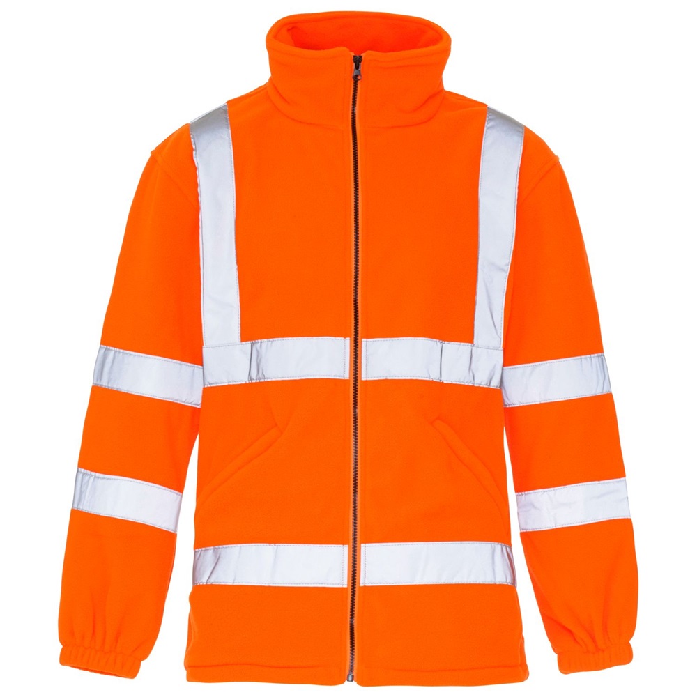 Hi Visibility Large Orange Fleece Jacket