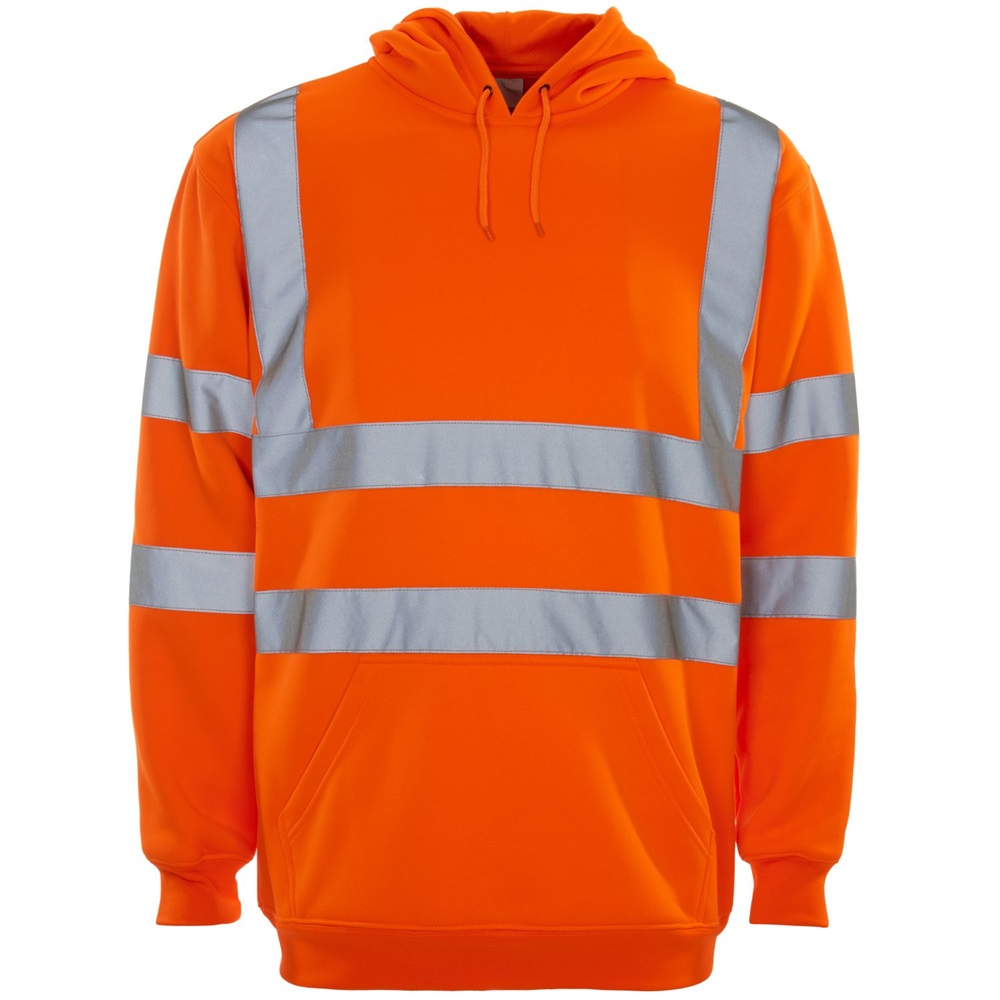 Hi Visibility XL Orange Hooded Sweatshirt