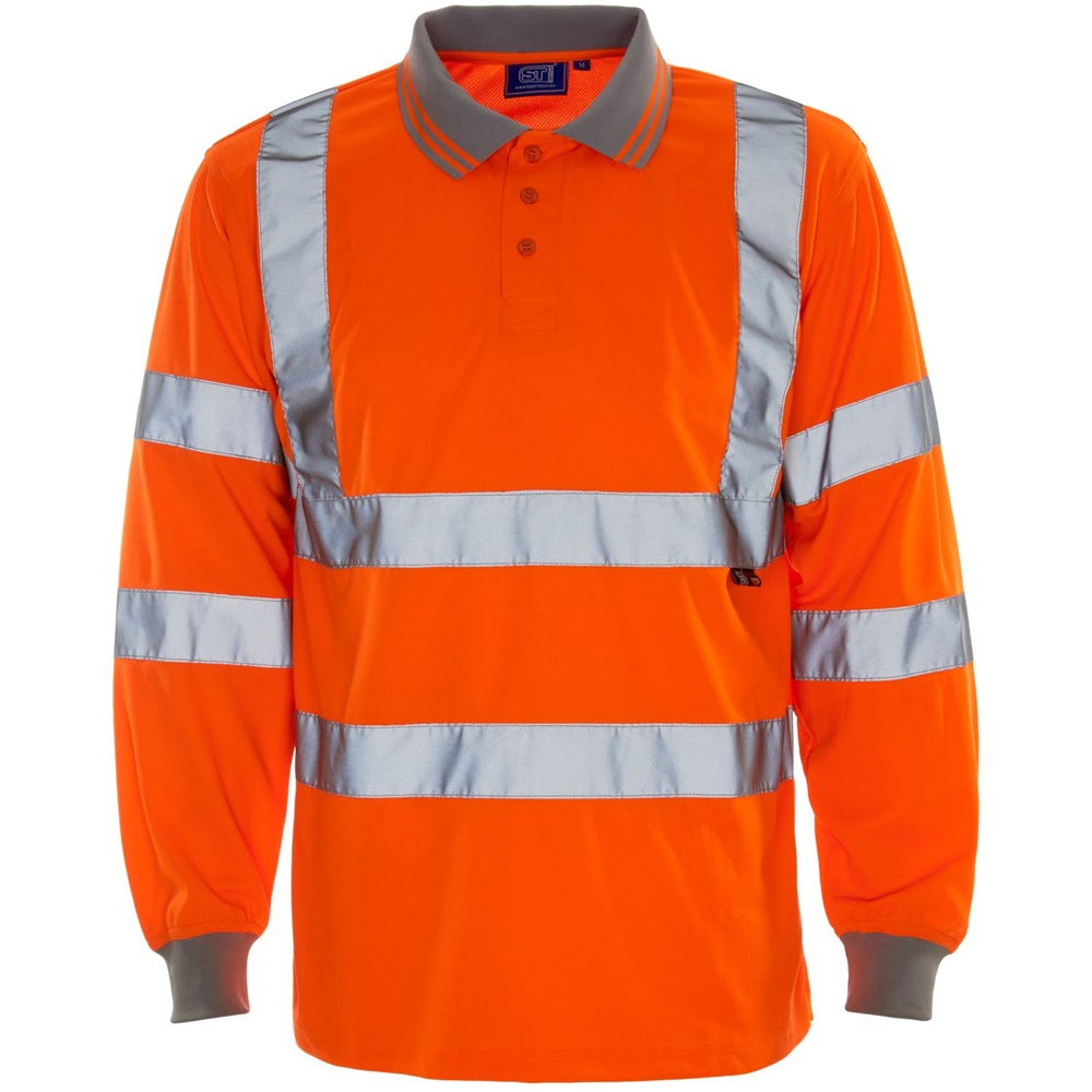 Hi Visibility Large Orange Polo Shirt