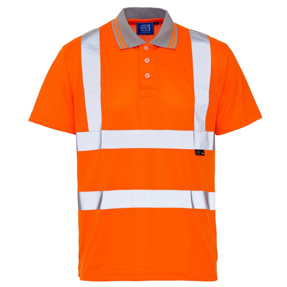Hi Visibility Large Orange Polo Shirt