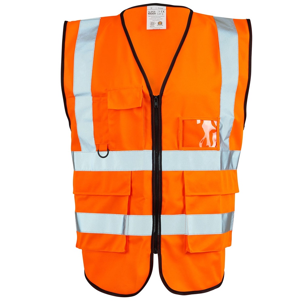 Hi Visibility Medium Orange/Navy Blue